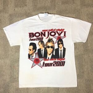 Rare Vintage Bon Jovi One Wild Night Concert Tour T-Shirt | 2-Sided | Large